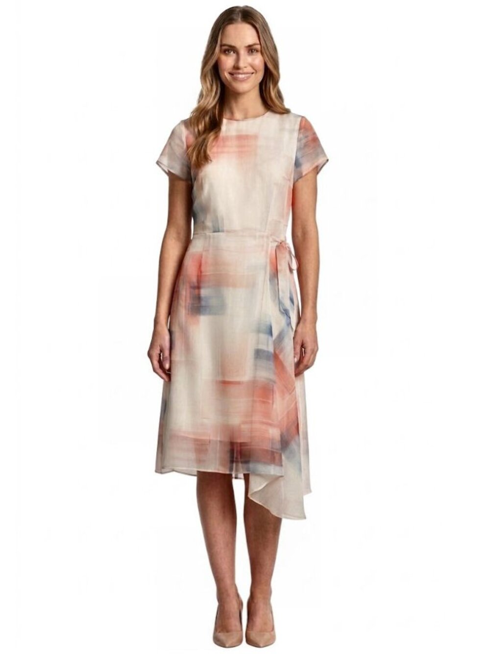 BOSS Hugo Boss Difuna Abstract Geometric Sheer Overlay Dress, Womens Size US 6